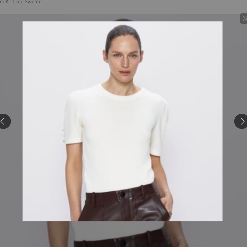 Zara Ivory Puff Sleeve To